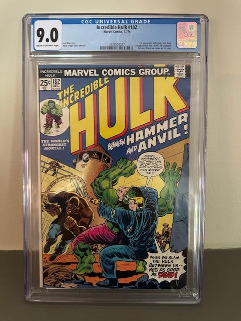 The Incredible Hulk #182 - CGC 9.0 - Wolverine Cameo on First Page