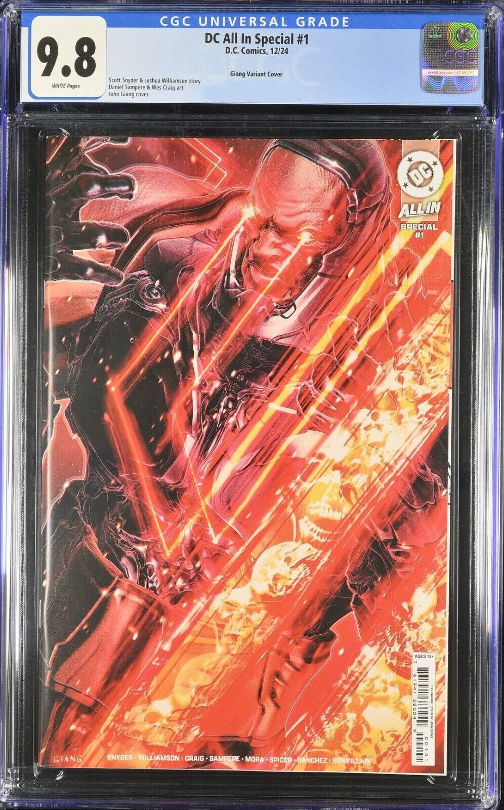 CGC 9.8 DC All In Special #1 (One Shot) Cover E 1 in 25 John Giang Wraparound Card Stock Variant